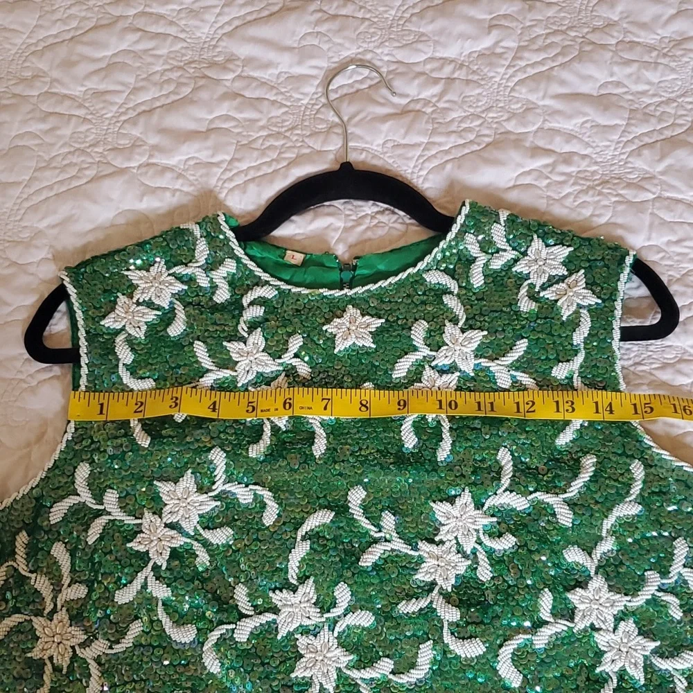 Vintage Sequin and Beaded Top Size L - Picture 13 of 14